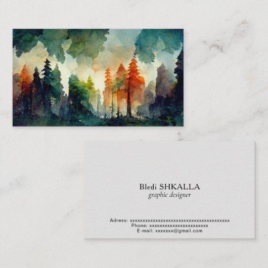 ザフォレスト(自然) 名刺 (正面/裏面)