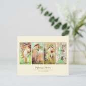 ザフォーシーズンズアルフォンスミュシャ ポストカード (スタンド正面)