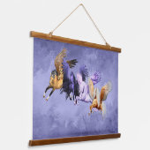 ザフォーペガシウマ飛んでいるペガサススタリオン 吊り下げ型タペストリー (傾斜あり)