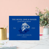 ザフックライン&シンカーバーフィッシャーマンアクリルサイン アクリルサイン (ウェディング)