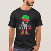 ザフットボール小妖精や小人クリスマスパーティーパジャマの衣装 Tシャツ (正面)