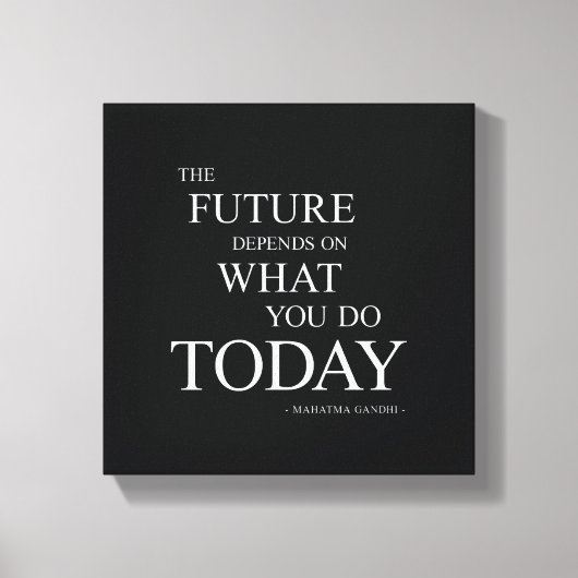 ザフューチャーやる気を起こさせる引用文ウォールアートキャンバス キャンバスプリント (正面)