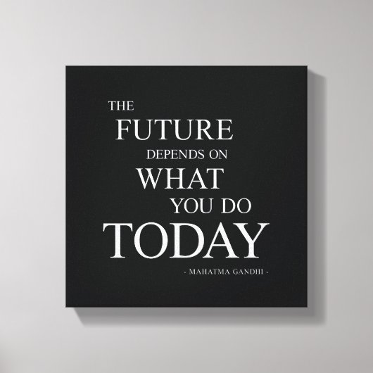 ザフューチャーやる気を起こさせる引用文ウォールアートキャンバス キャンバスプリント (正面)