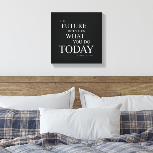ザフューチャーやる気を起こさせる引用文ウォールアートキャンバス キャンバスプリント (インサイチュ (寝室))