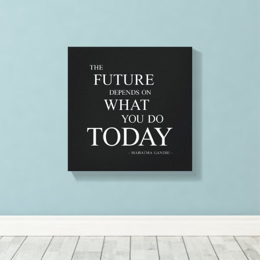 ザフューチャーやる気を起こさせる引用文ウォールアートキャンバス キャンバスプリント (インサイチュ (ウッドフロア))