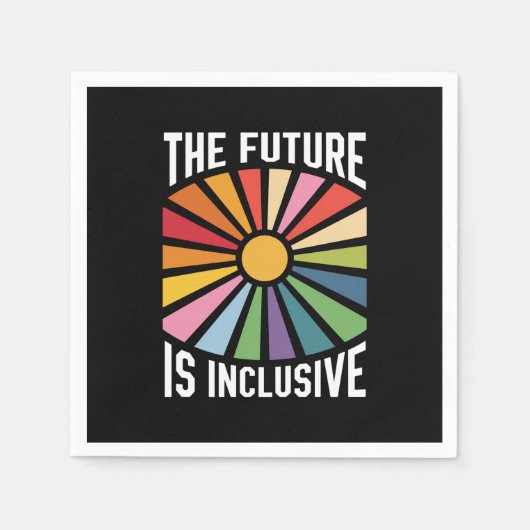 ザフューチャーズインクルーシブレインボープライドトランス権 スタンダードカクテルナプキン (正面)