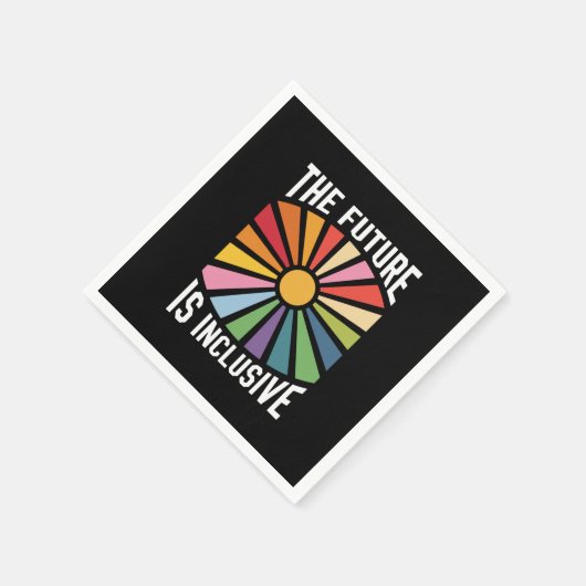 ザフューチャーズインクルーシブレインボープライドトランス権 スタンダードカクテルナプキン (角)