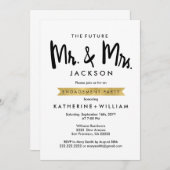 ザフューチャーミスター&ミセス婚約パーティ招待状 招待状 (正面/裏面)