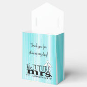 ザフューチャーミセス・アクアブルーストライプブライダルシャワー フェイバーボックス (オープン)