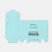 ザフューチャーミセス・アクアブルーストライプブライダルシャワー フェイバーボックス (折り畳みなし)