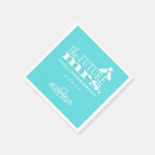 ザフューチャーミセス・アクアブルーブライダルシャワー スタンダードカクテルナプキン (角)