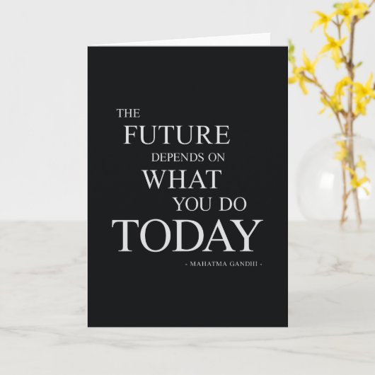 ザフューチャー感動的やる気を起こさせる引用文 カード (黄色い花)