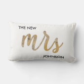 ザフューチャー/ニューネーム白黒フェイクゴールドフォイル ランバークッション (裏面)