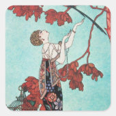 ザフラウィティバード、美しいファッション設計者 スクエアシール (正面)