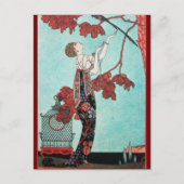 ザフラウィティバード、美しいファッション設計者 ポストカード (正面)