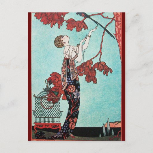 ザフラウィティバード、美しいファッション設計者 ポストカード (正面)
