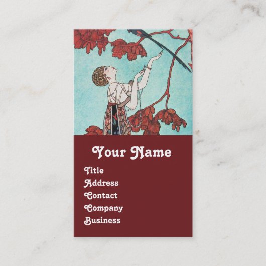 ザフラウィティバード、美しいファッション設計者 名刺 (正面)