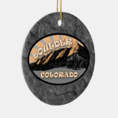 ザフラチパーソナライズされたロン、大きい石コロラド セラミックオーナメント (右)