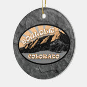 ザフラチパーソナライズされたロン、大きい石コロラド セラミックオーナメント (左)