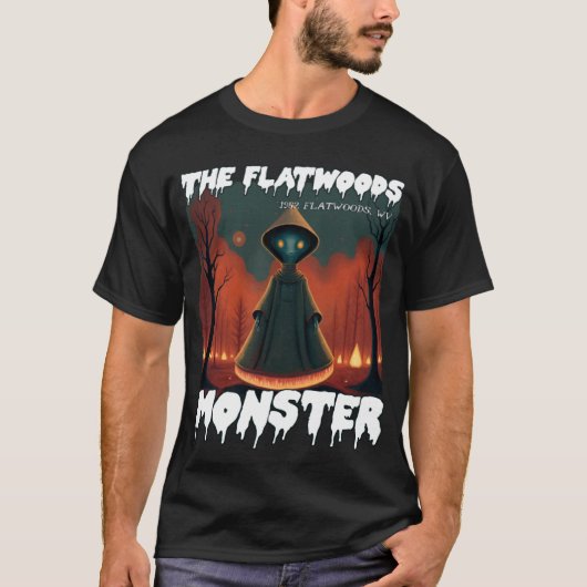 ザフラットウッズモンスター1952不気味な怖い暗号Le Tシャツ (正面)