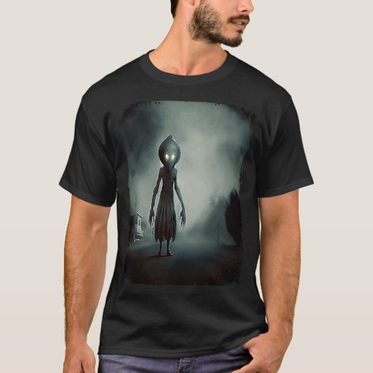 ザフラットウッズモンスター1952不気味な怖い暗号Le Tシャツ (正面)