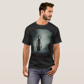 ザフラットウッズモンスター1952不気味な怖い暗号Le Tシャツ (正面フル)