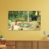 ザフラワーガーデン1899 (キャンバス上の油) キャンバスプリント (インサイチュ (リビング))