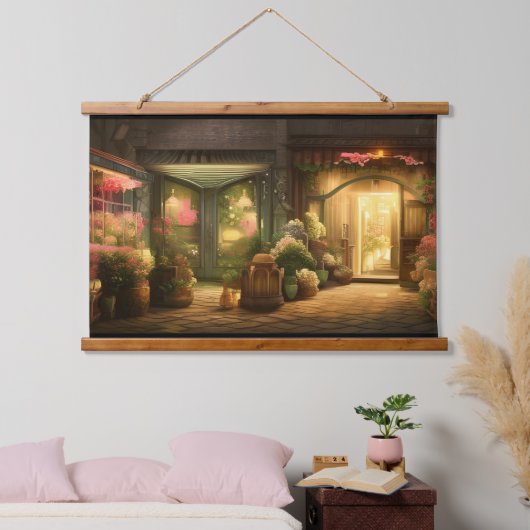 ザフラワーショップデジタルアート 吊り下げ型タペストリー (寝室)