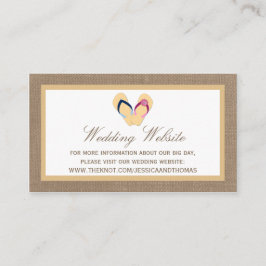 ザフリップフロップサンドビーチバーラップ結婚のコレクション エンクロージャーカード