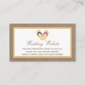 ザフリップフロップサンドビーチバーラップ結婚のコレクション エンクロージャーカード (正面)