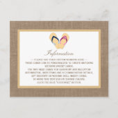 ザフリップフロップサンドビーチバーラップ結婚のコレクション エンクロージャーカード (正面)