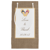 ザフリップフロップサンドビーチバーラップ結婚のコレクション スモールペーパーバッグ (正面)