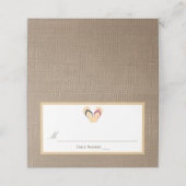 ザフリップフロップサンドビーチバーラップ結婚のコレクション プレイスカード (外部開封)