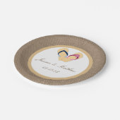 ザフリップフロップサンドビーチバーラップ結婚のコレクション ペーパープレート (アングル)