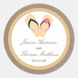 ザフリップフロップサンドビーチバーラップ結婚のコレクション ラウンドシール