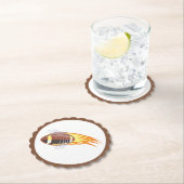 ザフレーミングサッカーラウンド紙コースター ペーパーコースター (インサイチュ)