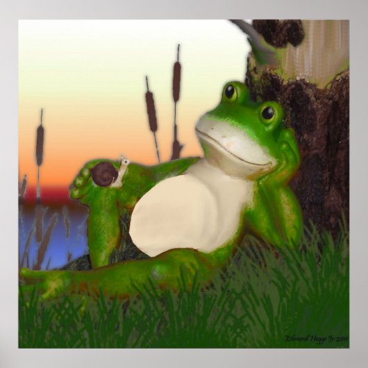 ザフロッグとカタツムリプリント ポスター (正面)