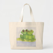 ザフロッグラバーズイラストレーション ラージトートバッグ (正面)