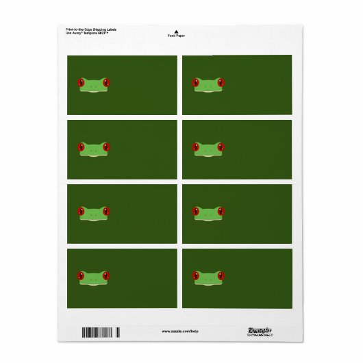 ザフロッグ顔 ラベル (フルシート)