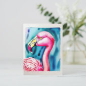 ザフロリダフラミンゴバケーションウォーター色はがき シーズンポストカード (スタンド正面)