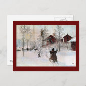 ザフロントヤードと雪の中の洗面所 ポストカード (正面/裏面)