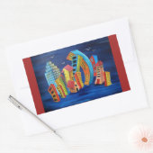 ザフローティングシティ 長方形シール (封筒)