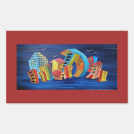 ザフローティングシティ 長方形シール