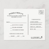 ザフローラリースホワイト結婚ズコレクション インビテーションポストカード (裏面)