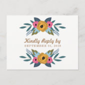 ザフローラリースホワイト結婚ズコレクション インビテーションポストカード (正面)