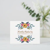 ザフローラリースホワイト結婚ズコレクション インビテーションポストカード (スタンド正面)