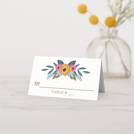 ザフローラリースホワイト結婚ズコレクション プレイスカード (正面)