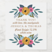 ザフローラリースホワイト結婚ズコレクション ワインラベル (シングルラベル)