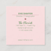 ザフローリストプロフェッショナルスクエアビジネスカード スクエア名刺 (裏面)