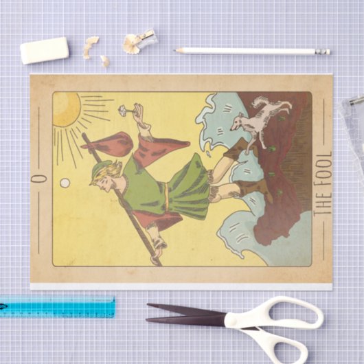 ザフールアーカ専攻のナタロットカードド動揺してッグ 薄葉紙 (クラフト)